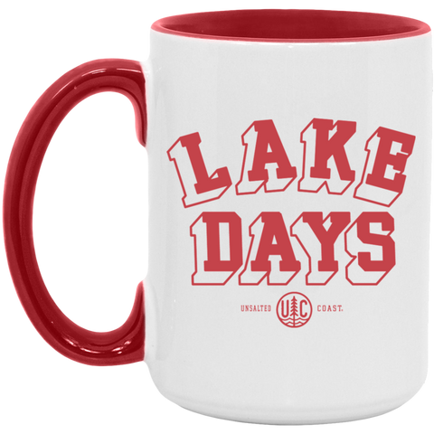 Lake Days Red 15oz. Accent Mug